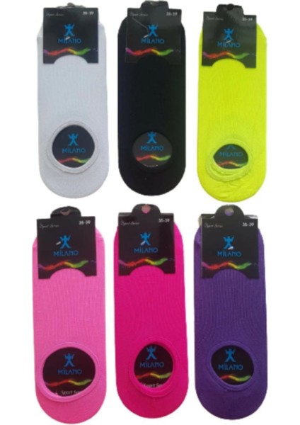 3 Çift Çok Renkli Penye Babet Çorap