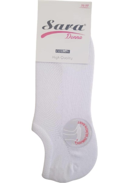 3 Çift Beyaz Renk Dikişsiz Sneaker Görünmez Çorap