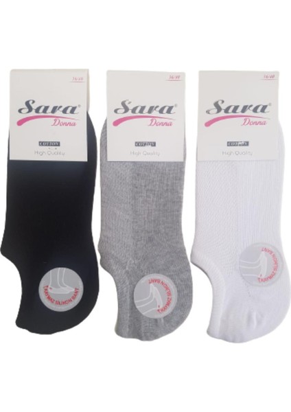 6 Çift Karışık Renk Dikişsiz Sneaker Görünmez Çorap
