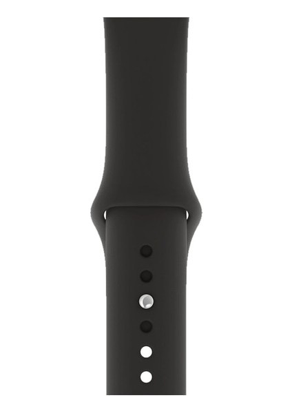 Apple Watch Nike 5 44MM Uyumlu Kordon Mat Jel Silikon Saat Kordonu 44/bb--Siyah