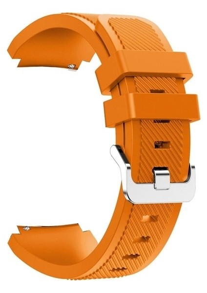 Samsung Galaxy Gear S3 46MM Uyumlu Kordon Ultimate Silikon Saat Kordonu 22/lm2--Turuncu