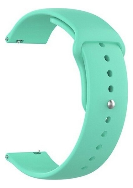 Huawei Watch Gt Sport 46MM Uyumlu Kordon Mat Jel Silikon Saat Kordonu 22/qq--Turkuaz