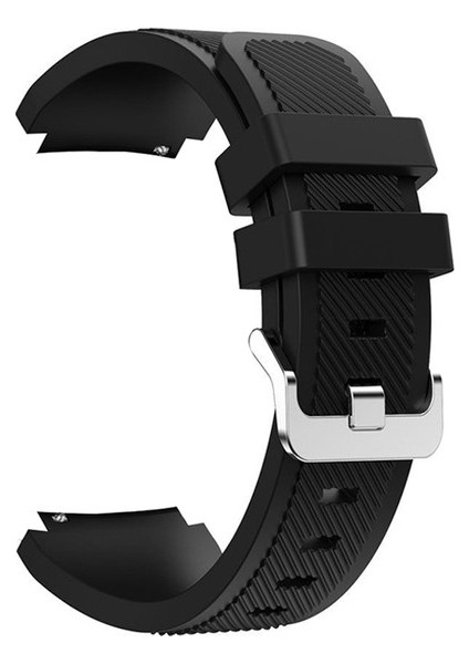 Huawei Watch Gt 2 46MM Uyumlu Kordon Ultimate Silikon Saat Kordonu 22/lm2--Siyah