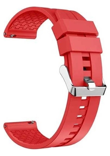 Fossil Gen 5 Carlyle Hr Uyumlu Kordon Labyrinth Silikon Saat Kordonu 22/K23--KIRMIZI