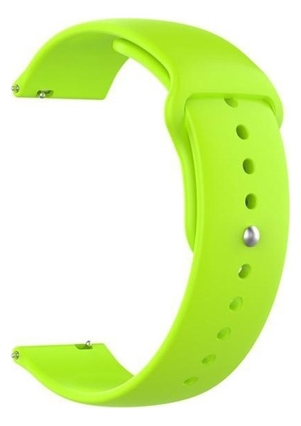 Samsung Galaxy Gear S3 46MM Uyumlu Kordon Mat Jel Silikon Saat Kordonu 22/qq--Yeşil