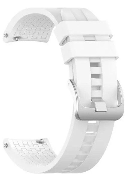 Amazfit Gtr 47MM Lite Uyumlu Kordon Labyrinth Silikon Saat Kordonu 22/K23--BEYAZ