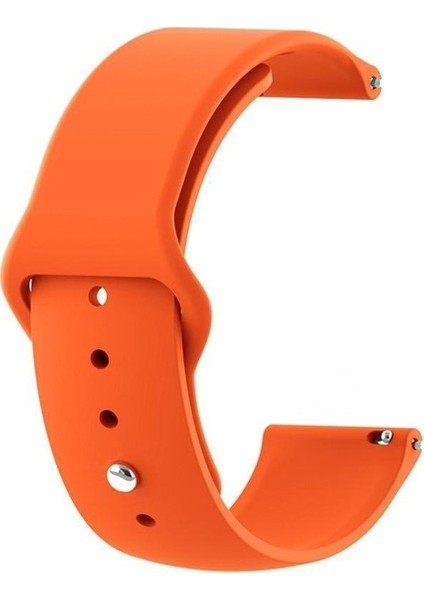 Huawei Watch Gt 2 46MM Uyumlu Kordon Mat Jel Silikon Saat Kordonu 22/qq--Turuncu