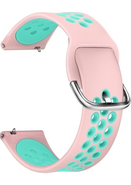 Huawei Watch Gt 2e 46MM Uyumlu Kordon Ring Sport Saat Kordonu 22/K10--PEMBE-TURKUAZ