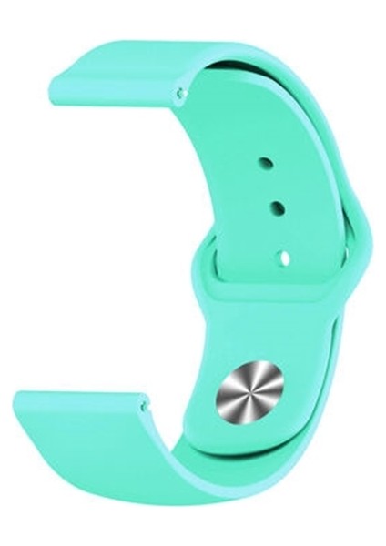 Realme Watch S Uyumlu Kordon Lüx Silikon Saat Kordonu 22/K11--TURKUAZ