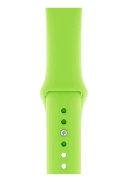 Apple Watch Edition 3 38MM Uyumlu Kordon Mat Jel Silikon Saat Kordonu 38/bb--Neon Yeşil