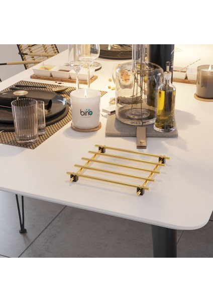 Pazarız Nihale Çaydanlık Tencere Altlığı Gold