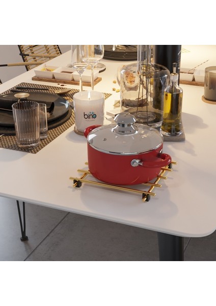 Pazarız Nihale Çaydanlık Tencere Altlığı Gold modelleri