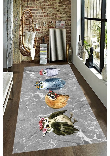 Antibakteriyel Kaymaz Dot Taban Yıkanabilir Dijital Baskı Halı MRC2614