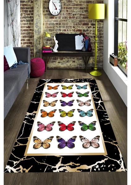 Antibakteriyel Kaymaz Dot Taban Yıkanabilir Dijital Baskı Halı MRC2694