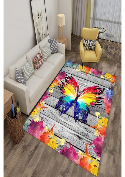 Antibakteriyel Kaymaz Dot Taban Yıkanabilir Dijital Baskı Halı MRC2727