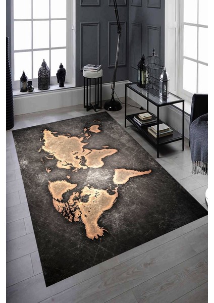 Antibakteriyel Kaymaz Dot Taban Yıkanabilir Dijital Baskı Halı MRC2160