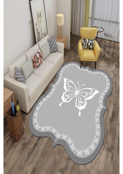 Antibakteriyel Kaymaz Dot Taban Yıkanabilir Dijital Baskı Halı MRC2718