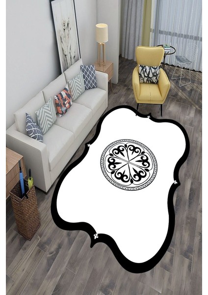 Antibakteriyel Kaymaz Dot Taban Yıkanabilir Dijital Baskı Halı MRC2723