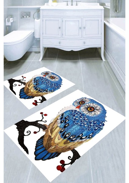 Kaymaz Taban Yıkanabilir 2'li Banyo Paspası (50X60 cm - 60X100 Cm) BRC5256