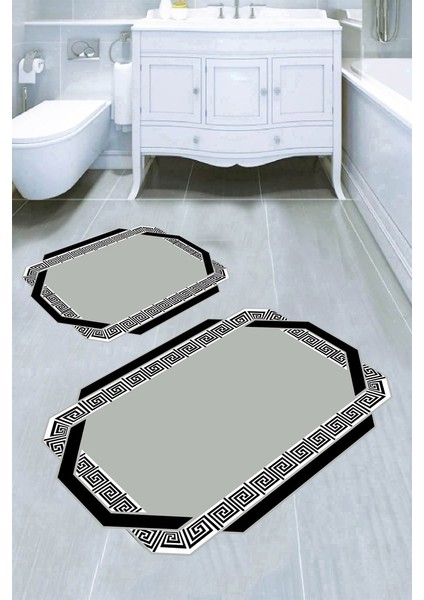 Kaymaz Taban Yıkanabilir 2'li Banyo Paspası (50X60 cm - 60X100 Cm) BRC5286