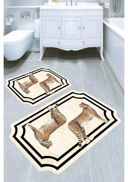 Kaymaz Taban Yıkanabilir 2'li Banyo Paspası (50X60 cm - 60X100 Cm) BRC5290