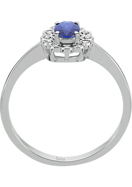 Pırlanta ve Oval Safir Taşlı Anturaj Yüzük 0417R0113 modelleri