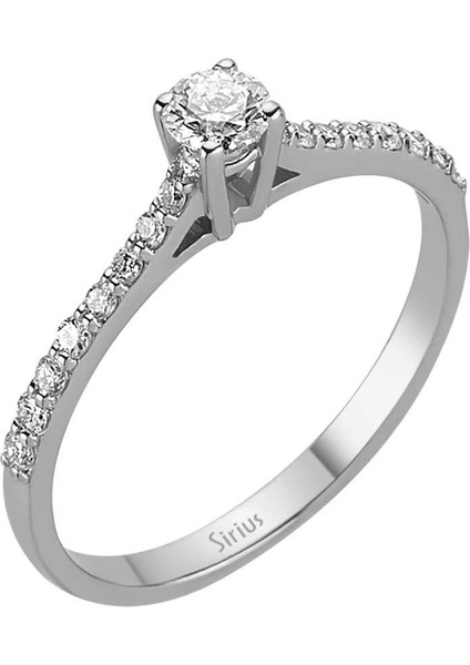 G Renk Toplam 0,35 Karat Pırlanta Tektaş Yüzük 0417R0117