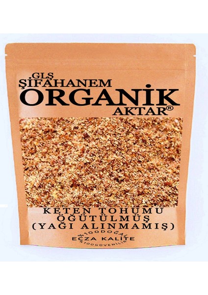 Keten Tohumu Toz 1 kg Yağı Alınmamış Ecza Kalite Öğütülmüş