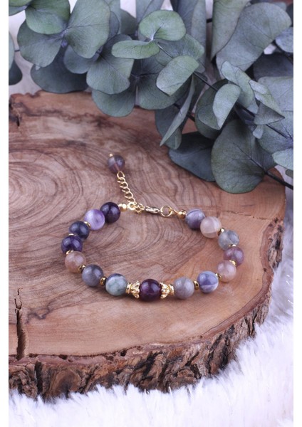 Doğal Florit Taşlı Kadın Bileklik 300177