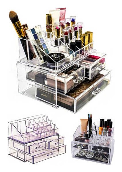 Tofipashop 3 Çekmeceli Makyaj Düzenleyici Organizer Set