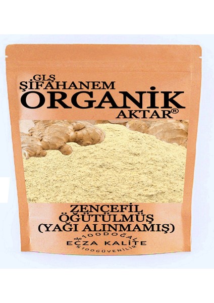 Zencefil Toz 1 kg Yağı Alınmamış Ecza Kalite Öğütülmüş