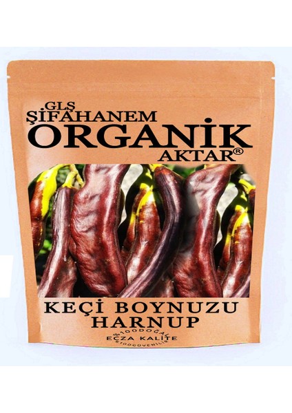 GLŞ Şifahanem Organik Aktar Keçi Boynuzu 1 kg ( Harnup Meyvesi Tane Birkisi) Yağı Alınmamış Ballı