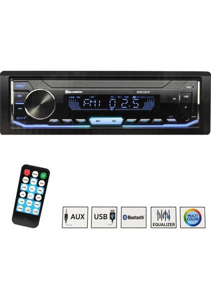 Oto Teyp 4X50W Aux/usb/sd/fm Bluetooth Roadstar RDM-320BT Digicom