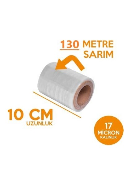 Maxiflow Streç Film 17 Mic - 10 cm x 130 mt 295 gr