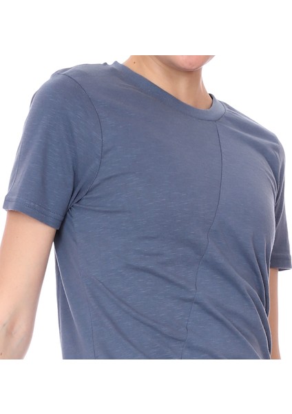 Spo-Assymetric Tee Kadın Lacivert Günlük Stil Tişört 712107-LCV modelleri