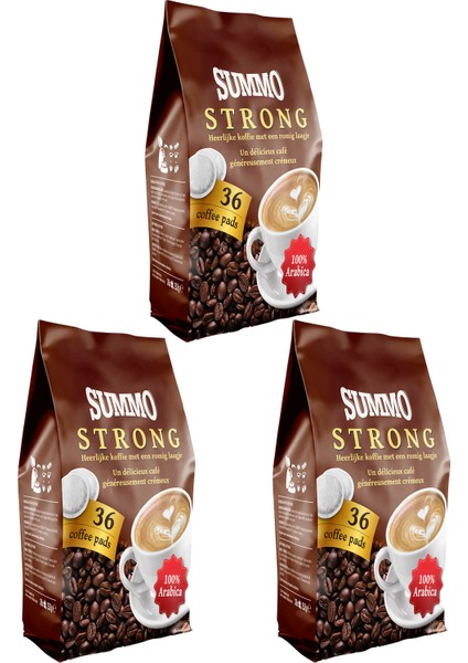 Strong 108'LI Avantaj Paketi (36X3) Senseo Pads Coffee Pod Kahve Kapsülü