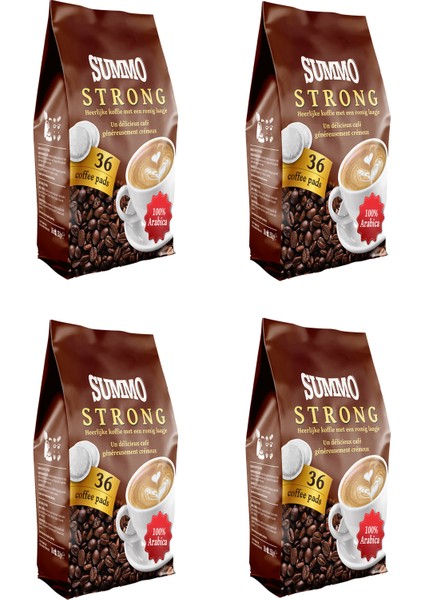 Strong 144'LÜ Avantaj Paketi (36X4) Senseo Pads Coffee Pod Kahve Kapsülü