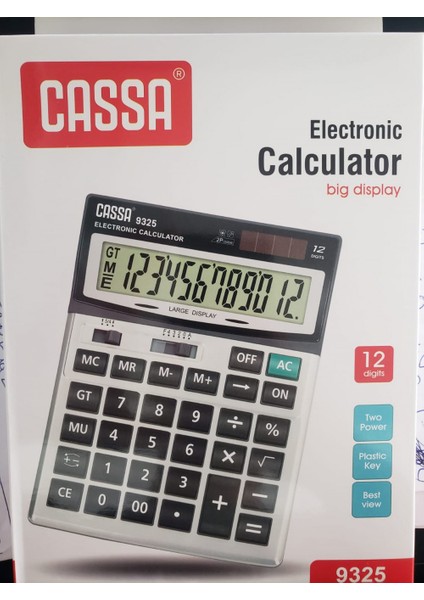 9325 Elektronik Hesap Makinesi 12 Hane