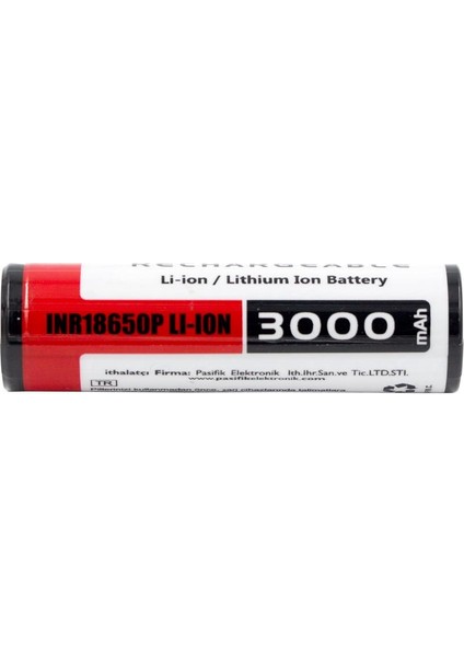 18650P 3.7V 3000MAH Şarj Edilebilir Li-Ion Pil