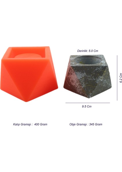 Beton Saksı Silikon Kalıp 122