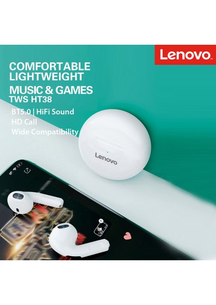 HT38 Tws Bluetooth 5.0 Kablosuz Kulak İçi Kulaklık (Yurt Dışından)