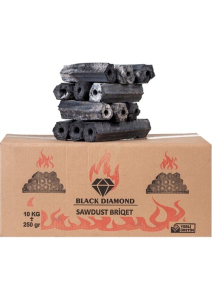 Black Dıamond Press Briket Doğal Taş Fırın Mangal Kömürü 10 Kg ( A++ Kalite ) 3 Saat Yanma fiyatları