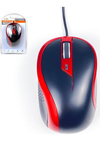 Ergonomik USB Optik Kablolu Mouse 1000 Dpı