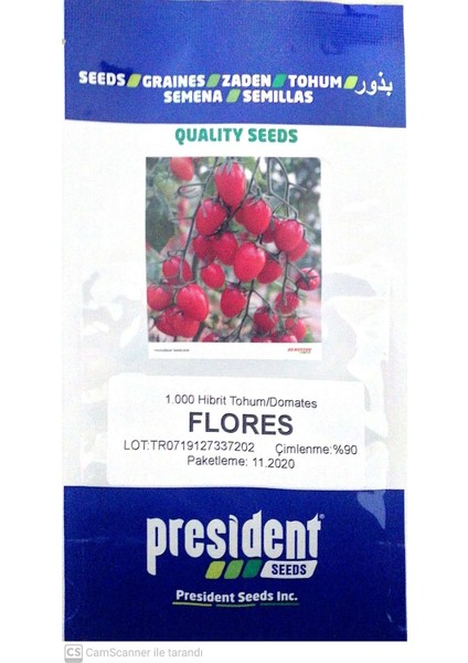 Flores F1 (Sırık Çeri Domates) Hibrit Tohum (1000 Adet)
