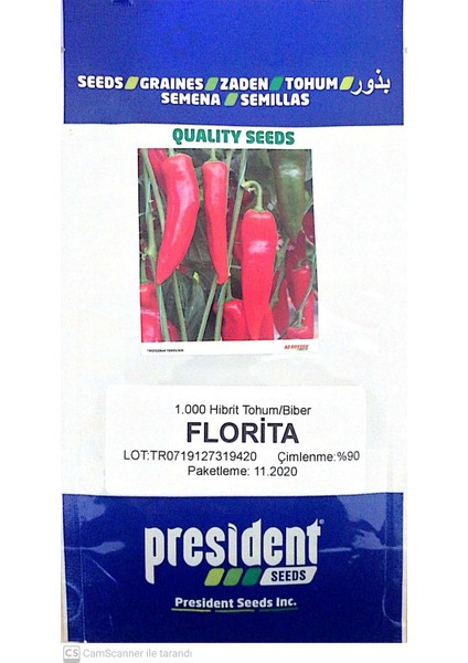 Florita F1 (Hibrit Kapya Biber TOHUMU)(1000 Adet) Tatlı