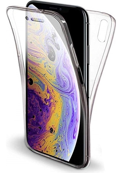 iPhone Xs Max 360 Tpu Serisi Ön Arka Full Cover Şeffaf Kılıf
