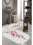 Kelebek Desenli Kaymaz Taban Yıkanabilir 2'li Desenli Banyo Paspası (50X60 cm - 60X100 Cm) 1