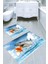 Balıkların Arkadaşlığı Desenli Kaymaz Taban Yıkanabilir 2'li Desenli Banyo Paspası (50X60 cm - 60X100 Cm) 1