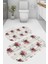 Çiçek Bahçesi Desenli Kaymaz Taban Yıkanabilir 2'li Desenli Banyo Paspası (50X60 cm - 60X100 Cm) 1