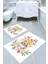Sevimli Tilki Desenli Kaymaz Taban Yıkanabilir 2'li Desenli Banyo Paspası (50X60 cm - 60X100 Cm) 1